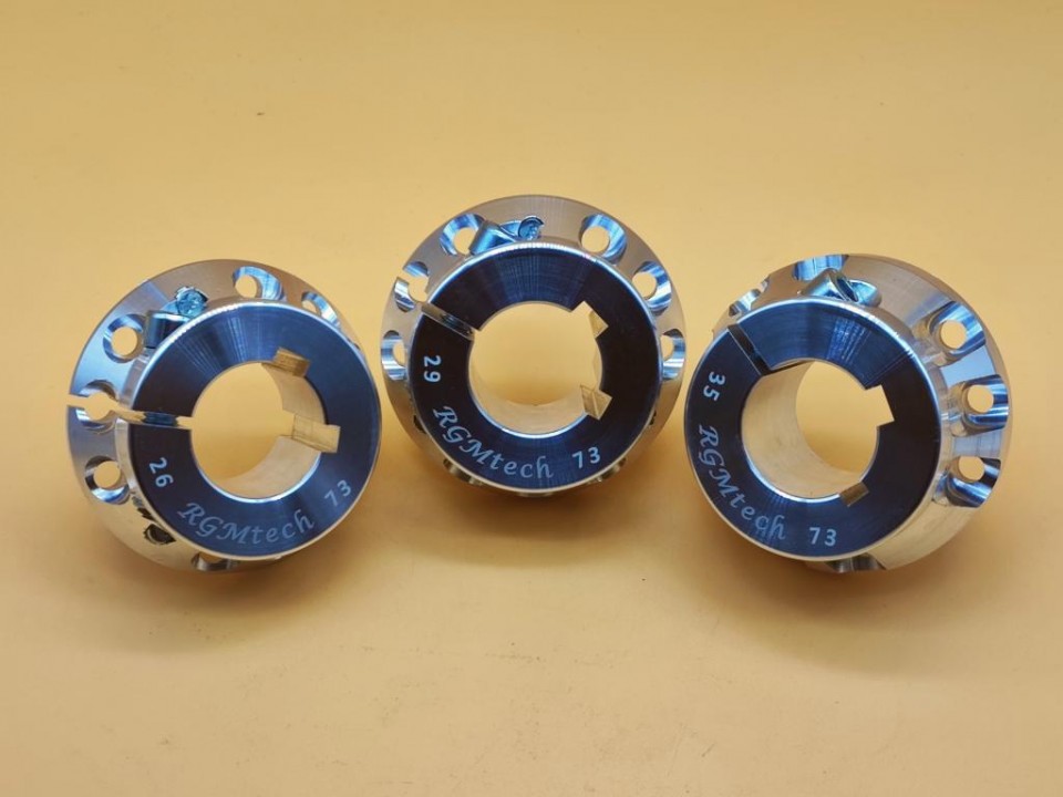 rgmtech MZRP-ERFR-MK-NA - MOZZI RUOTA POSTERIORI - linea "ER-MK-NA" per MINI KART - NON ANODIZZATI